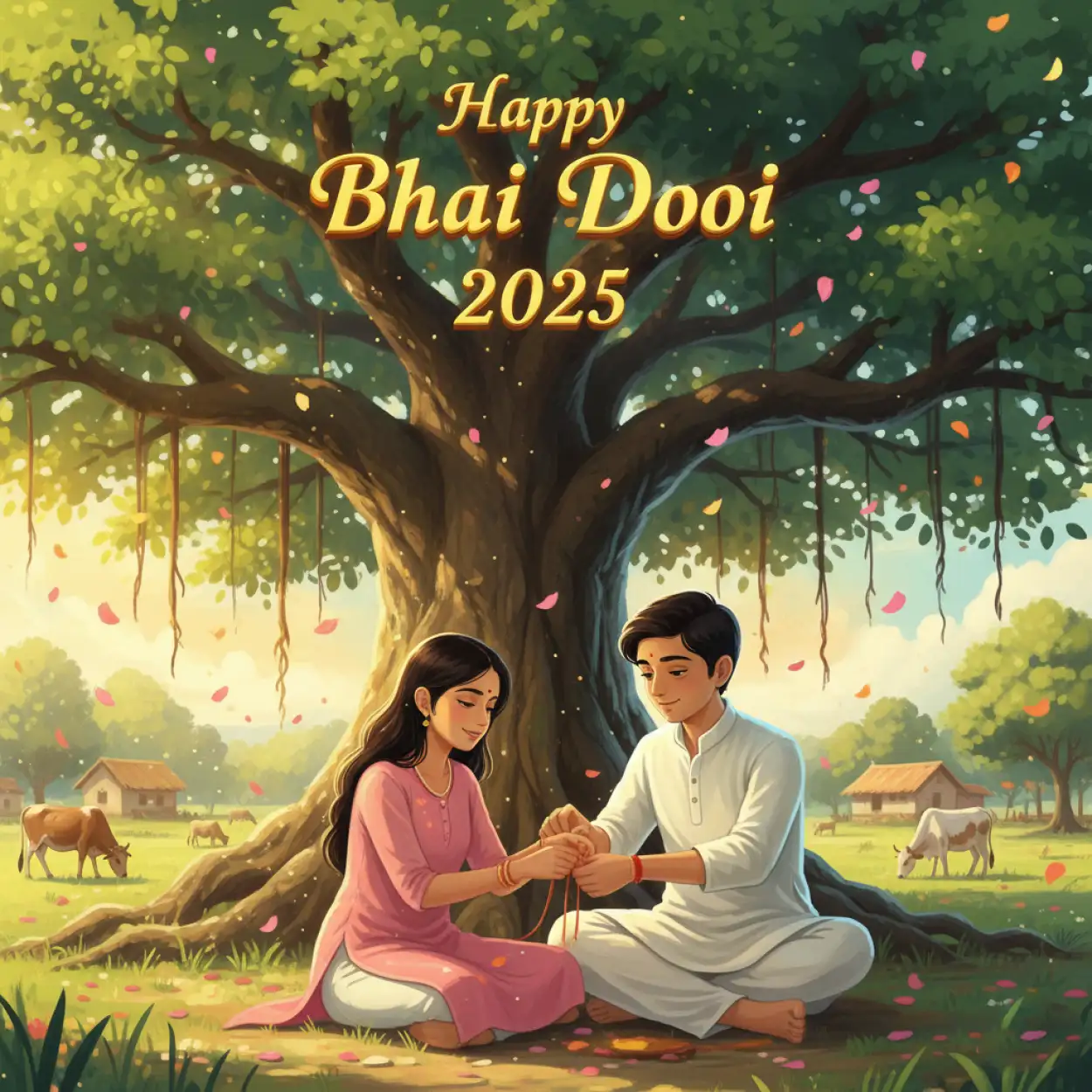 Free Download Happy Bhai Dooj 2025 Wishes For Brother - High Quality Happy Bhai Dooj 2025 Wishes Background