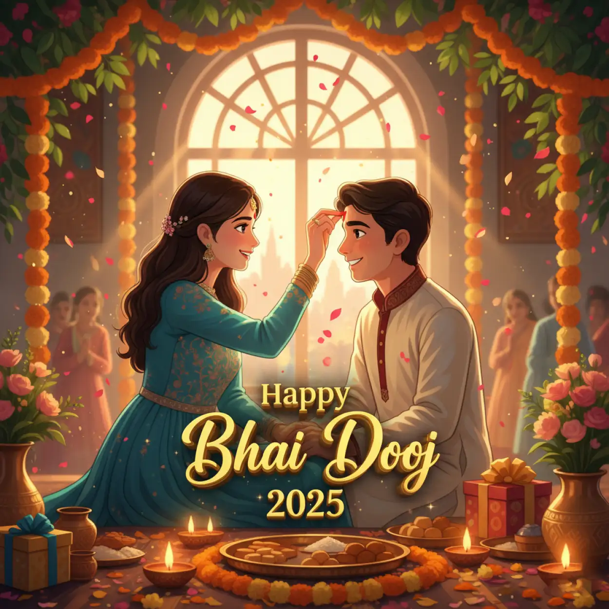 Happy Bhai Dooj 2025 Wishes Hd Wallpaper - Royalty Free Happy Bhai Dooj 2025 Wishes Image | Pngmagic Free Download Happy Bhai Dooj 2025 Wishes Hd Wallpaper - High Quality Happy Bhai Dooj 2025 Wishes Background