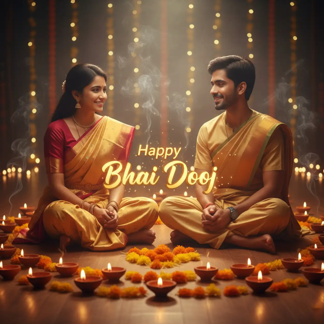 Free Download Happy Bhai Dooj Wishes For Brother In English - High Quality Happy Bhai Dooj Background