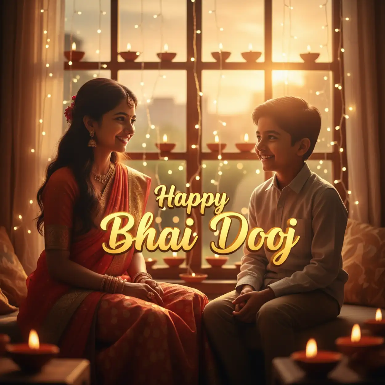 Free Download Happy Bhai Dooj Wishes In Marathi Language - High Quality Happy Bhai Dooj Background