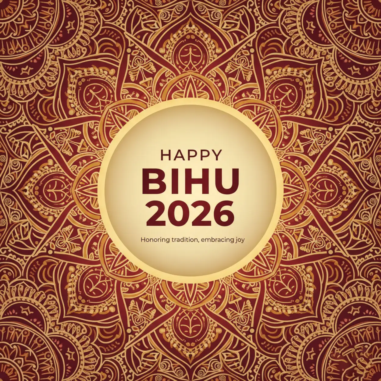 Free Download Happy Bihu 2026 Assamese New Year Greeting Messages - High Quality Happy Bihu 2026 Image