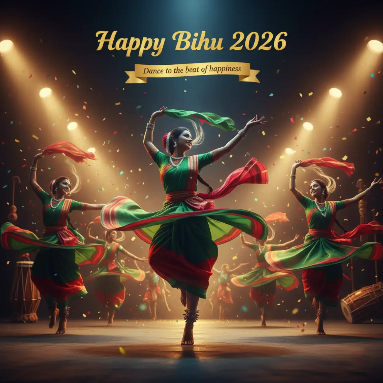 Free Download Happy Bihu 2026 Bohag Bihu Wishes - High Quality Happy Bihu 2026 Image