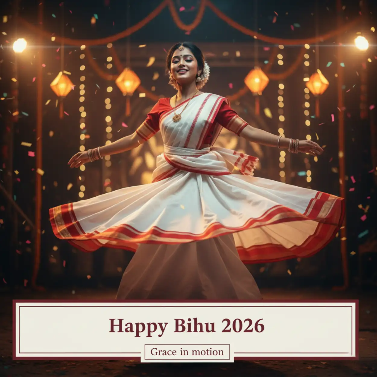 Free Download Happy Bihu 2026 Quotes In Assamese - High Quality Happy Bihu 2026 Image
