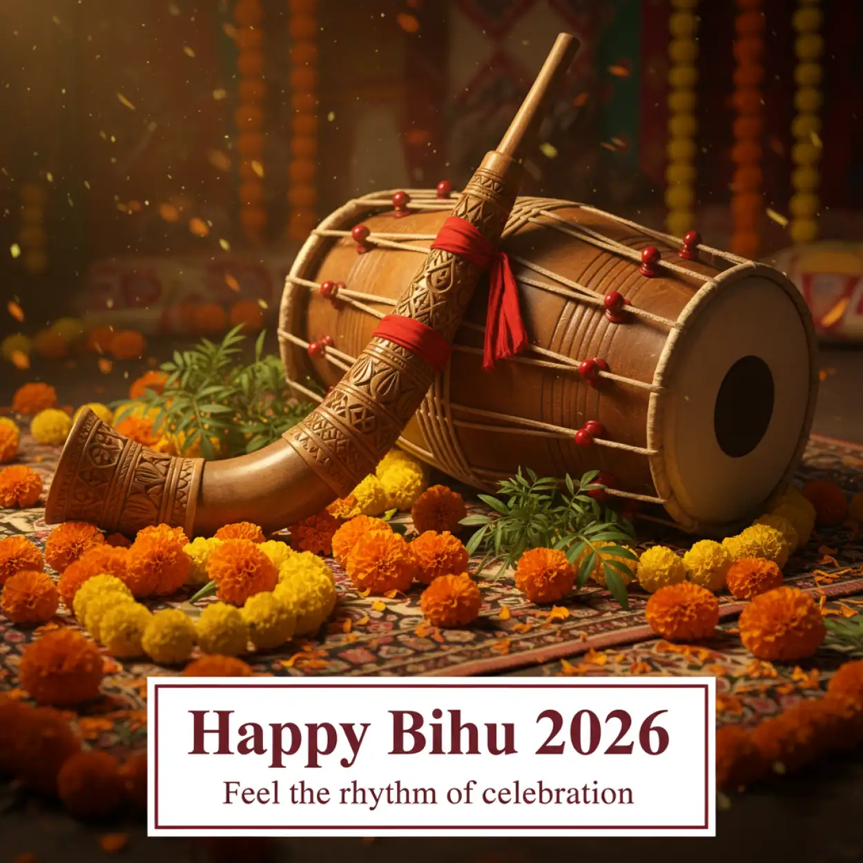 Free Download Happy Bihu 2026 Rangali Bihu Wishes - High Quality Happy Bihu 2026 Image