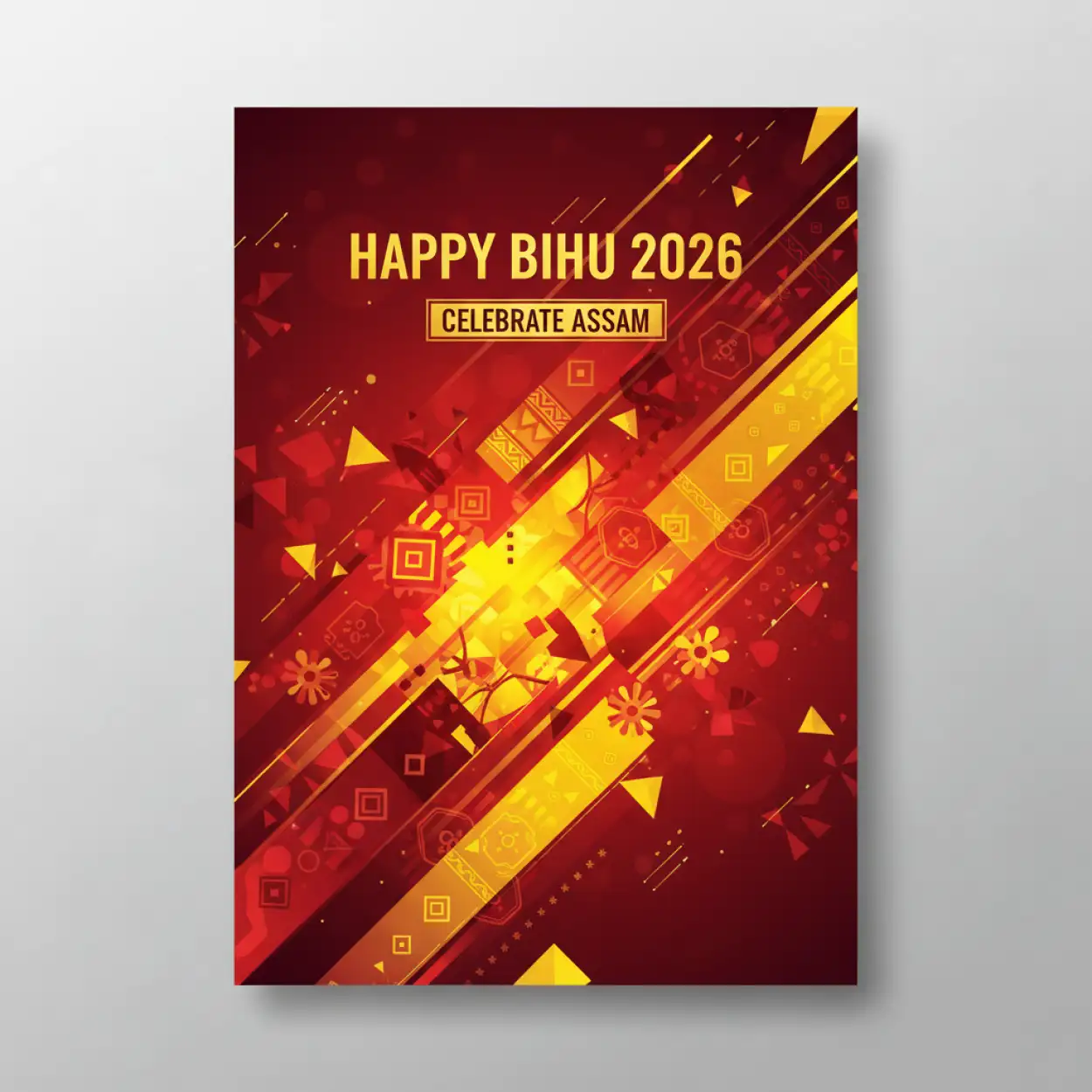 Free Download Happy Bihu 2026 Traditional Assamese Greeting - High Quality Happy Bihu 2026 Image