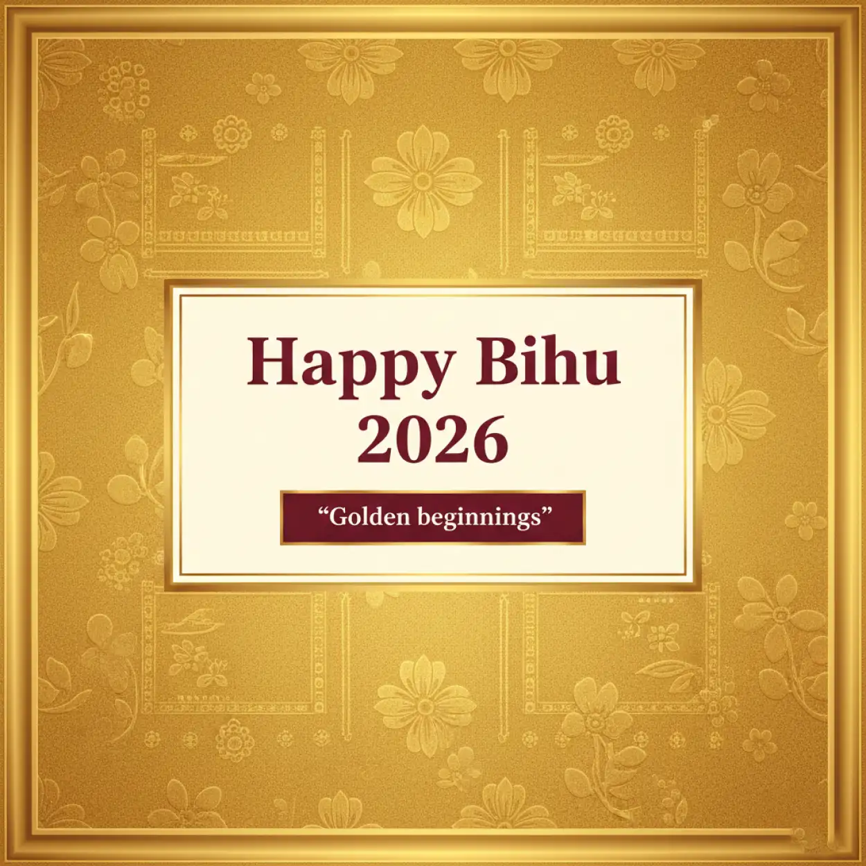 Free Download Happy Bihu 2026 Traditional Wishes - High Quality Happy Bihu 2026 Image