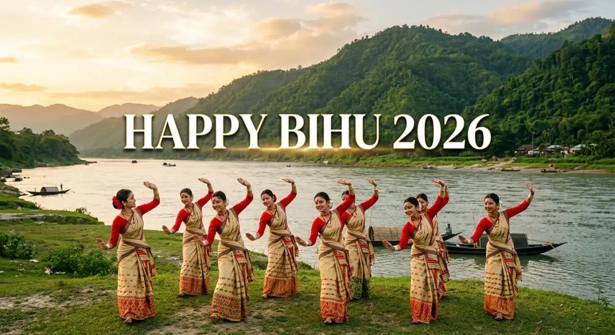 Free Download Happy Bihu 2026 Wishes Canva Template - High Quality Happy Bihu 2026 Wishes Image