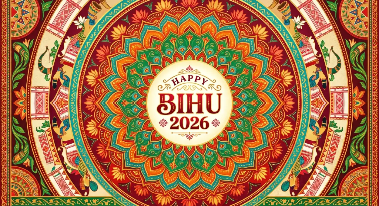 Free Download Happy Bihu 2026 Wishes Editable Design Free - High Quality Happy Bihu 2026 Wishes Image