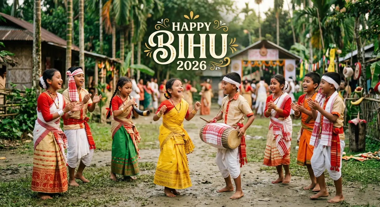 Free Download Happy Bihu 2026 Wishes Midjourney Prompt - High Quality Happy Bihu 2026 Wishes Image