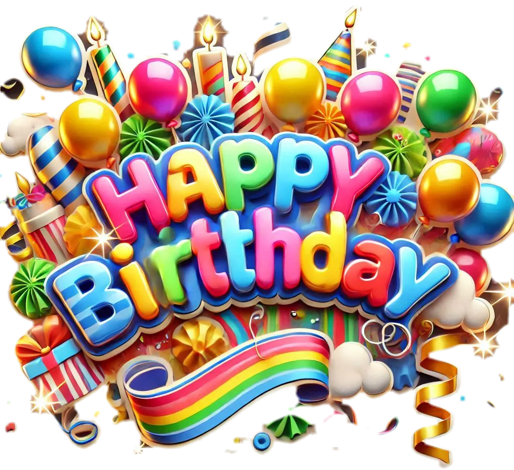 Happy Birthday Colorful Balloon Text With Ribbons - Royalty Free Happy Birthday Image | Pngmagic Free Download Happy Birthday Colorful Balloon Text With Ribbons - High Quality Happy Birthday PNG Image