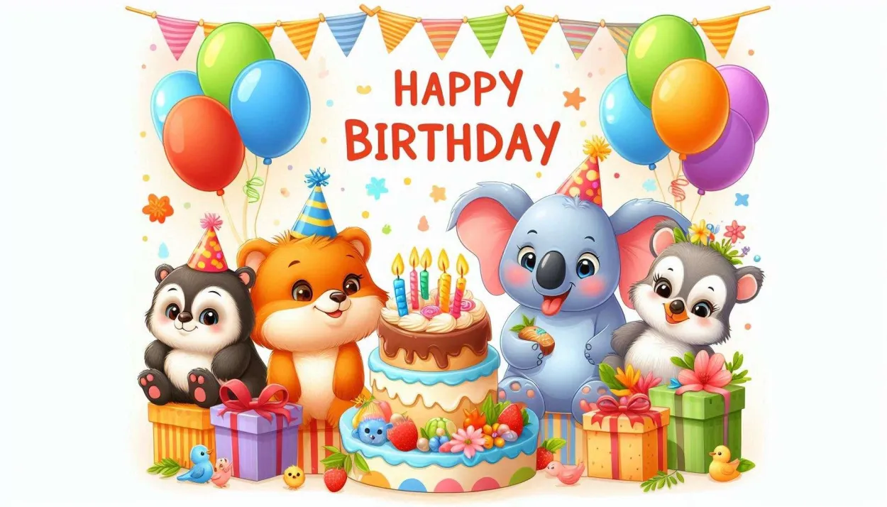 Happy Birthday Image Download Featuring Cute Animals And Pets - Royalty Free Happy Birthday Image | Pngmagic Free Download Happy Birthday Image Download Featuring Cute Animals And Pets - High Quality Happy Birthday Background