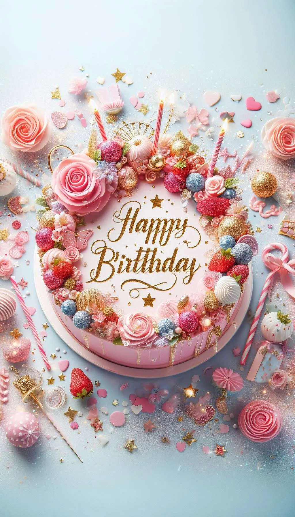 Free Download Happy Birthday Image Download With Glitter And Sparkle Effects - High Quality Happy Birthday Background