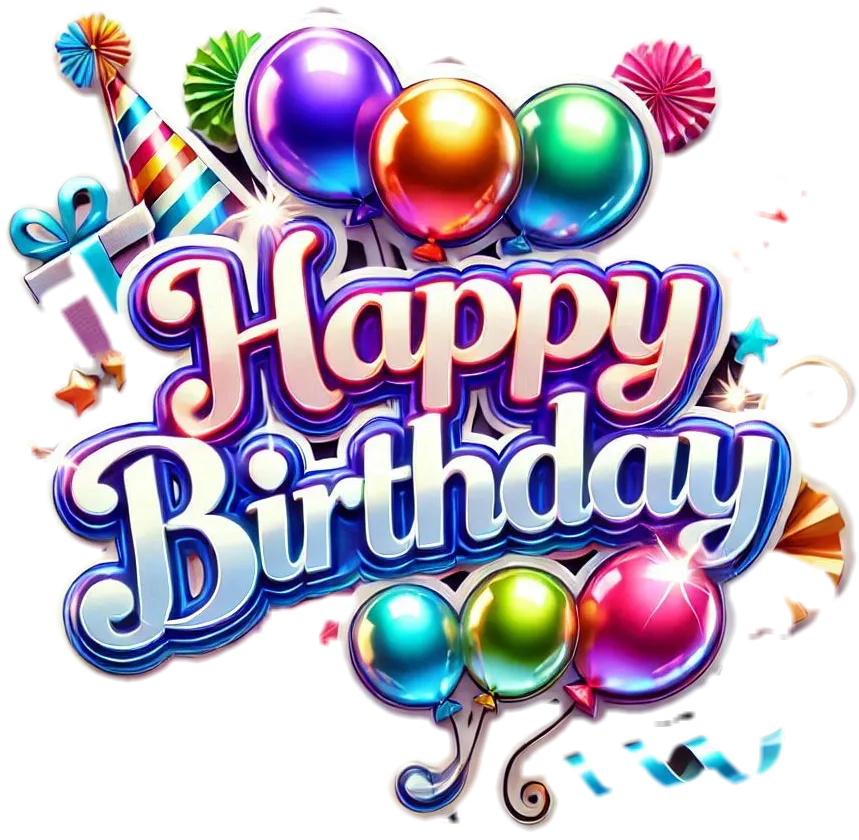 Happy Birthday Text Images With Colorful Balloons Free - Royalty Free Happy Birthday Image | Pngmagic Free Download Happy Birthday Text Images With Colorful Balloons Free - High Quality Happy Birthday PNG Image