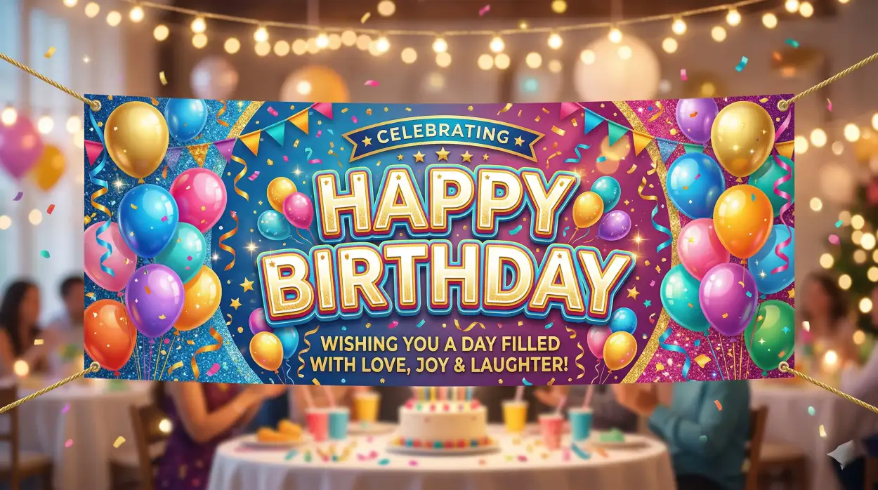 Free Download Happy Birthday Wishes Banner Design Ideas - High Quality Happy Birthday Wishes Image