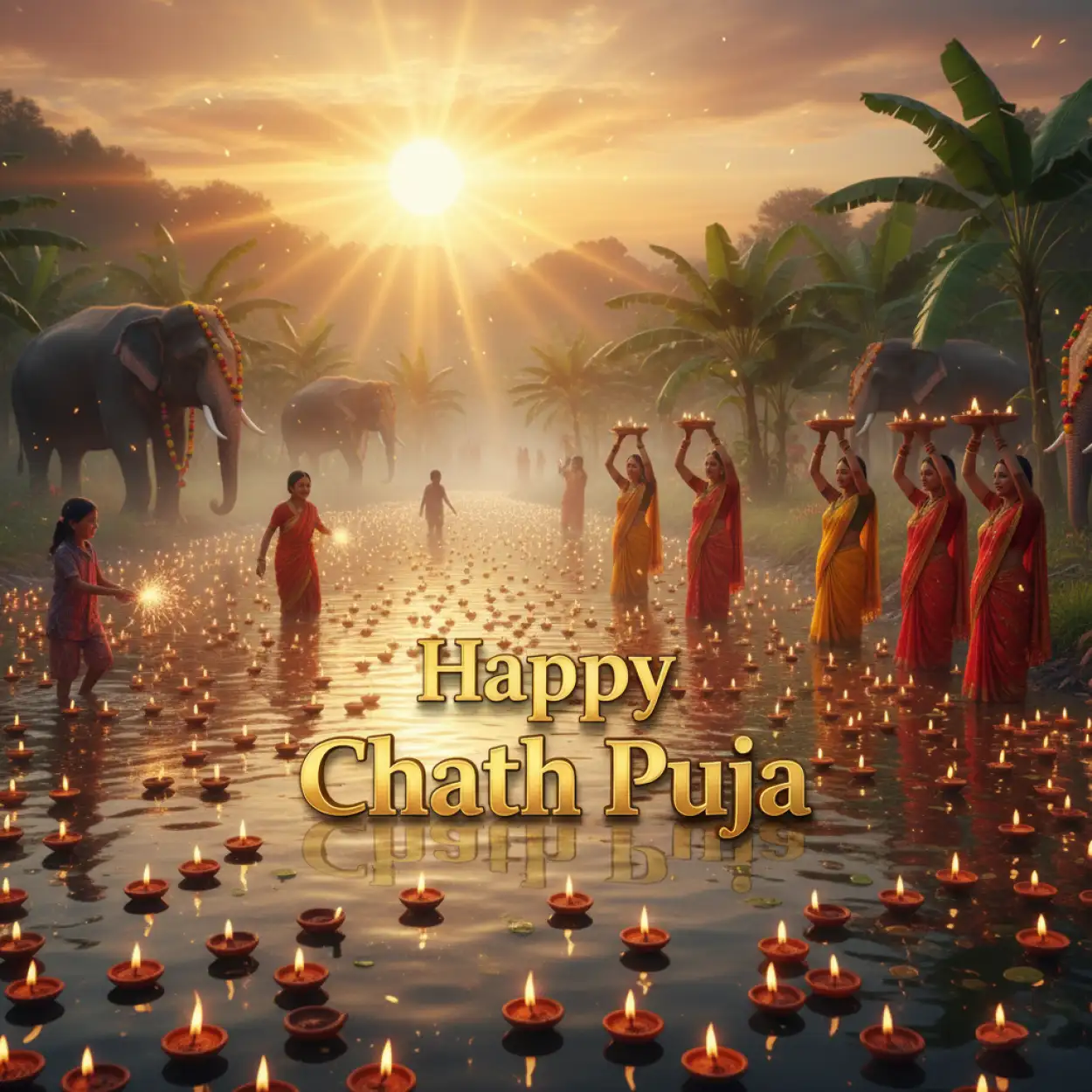 Free Download Happy Chhath Puja 2025 Greetings For Whatsapp - High Quality Happy Chhath Puja 2025 Background