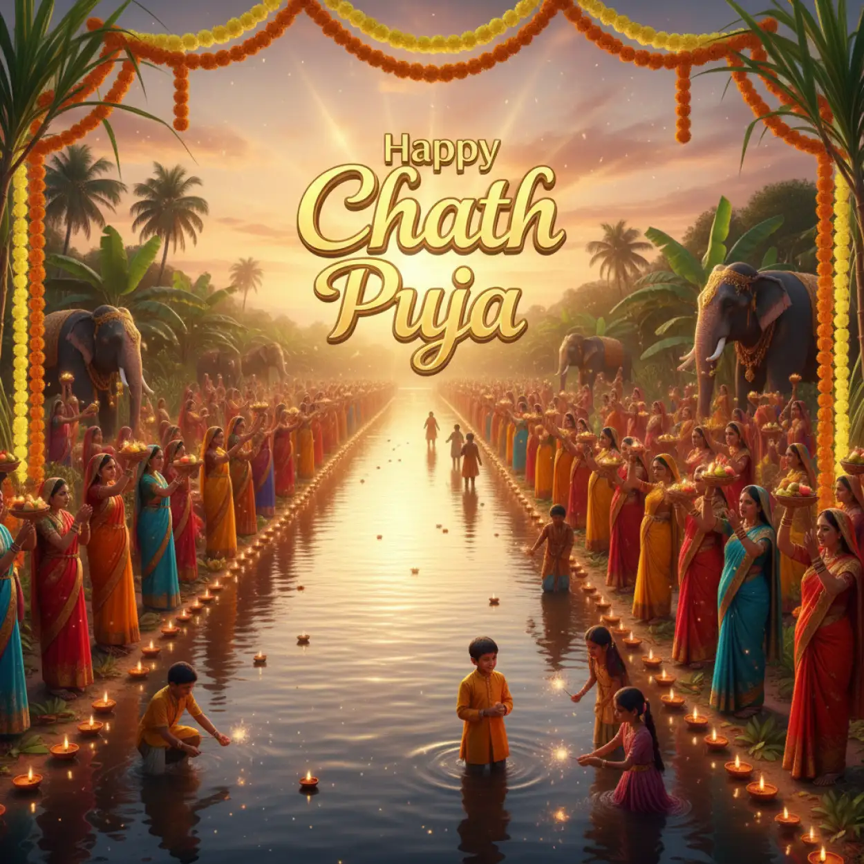 Free Download Happy Chhath Puja 2025 Images Without Background - High Quality Happy Chhath Puja 2025 Background