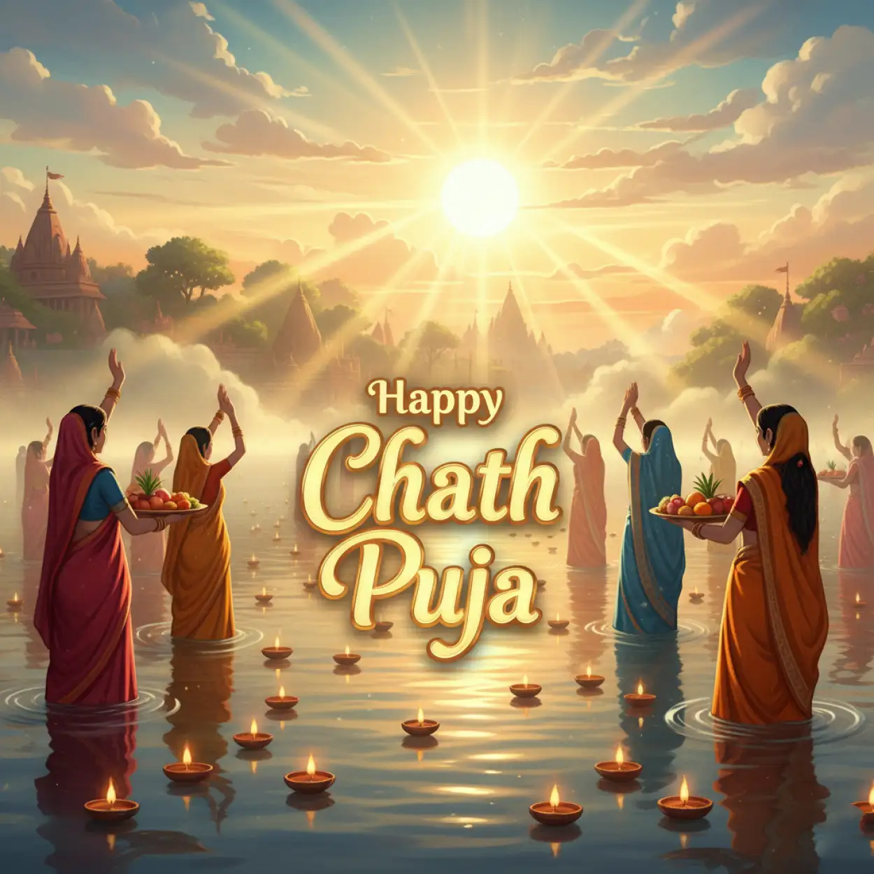 Free Download Happy Chhath Puja Greetings For Facebook Post - High Quality Happy Chhath Puja Greetings Image