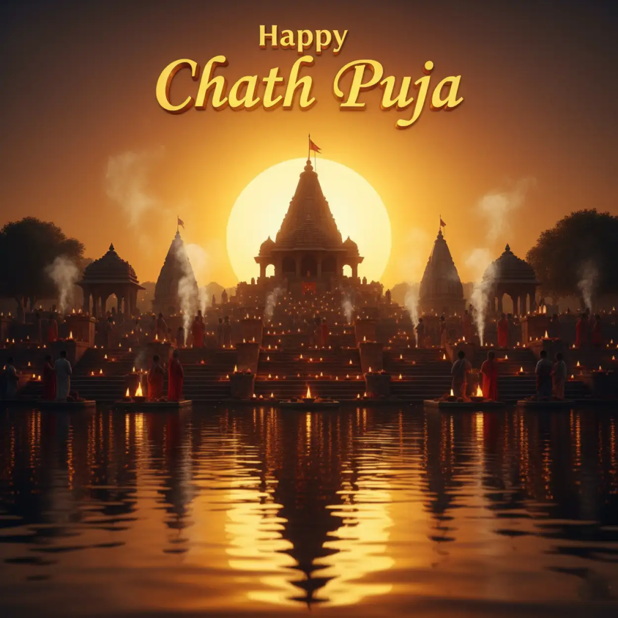 Free Download Happy Chhath Puja Greetings With Spiritual Quote - High Quality Happy Chhath Puja Greetings Image