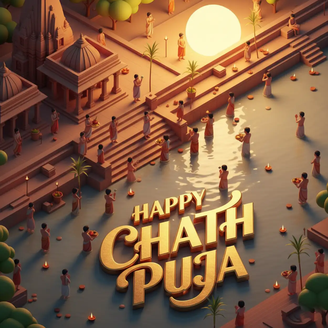 Free Download Happy Chhath Puja HD Background For Banner - High Quality Happy Chhath Puja Background