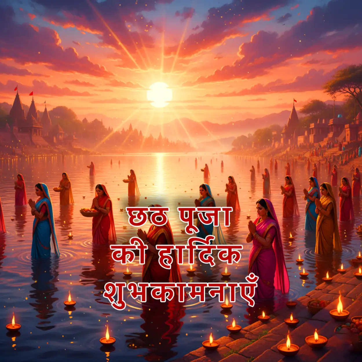 Free Download Happy Chhath Puja Photo With Hindi Message - High Quality Happy Chhath Puja Hindi Image
