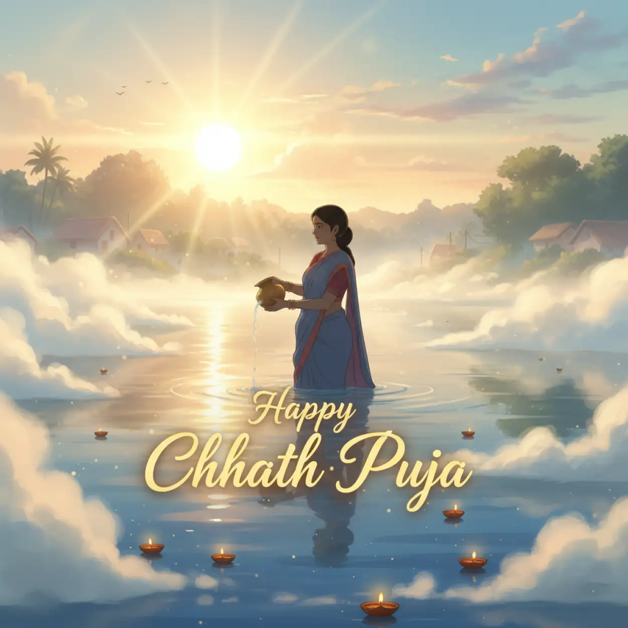 Free Download Happy Chhath Puja Quotes For WhatsApp Status - High Quality Happy Chhath Puja Image