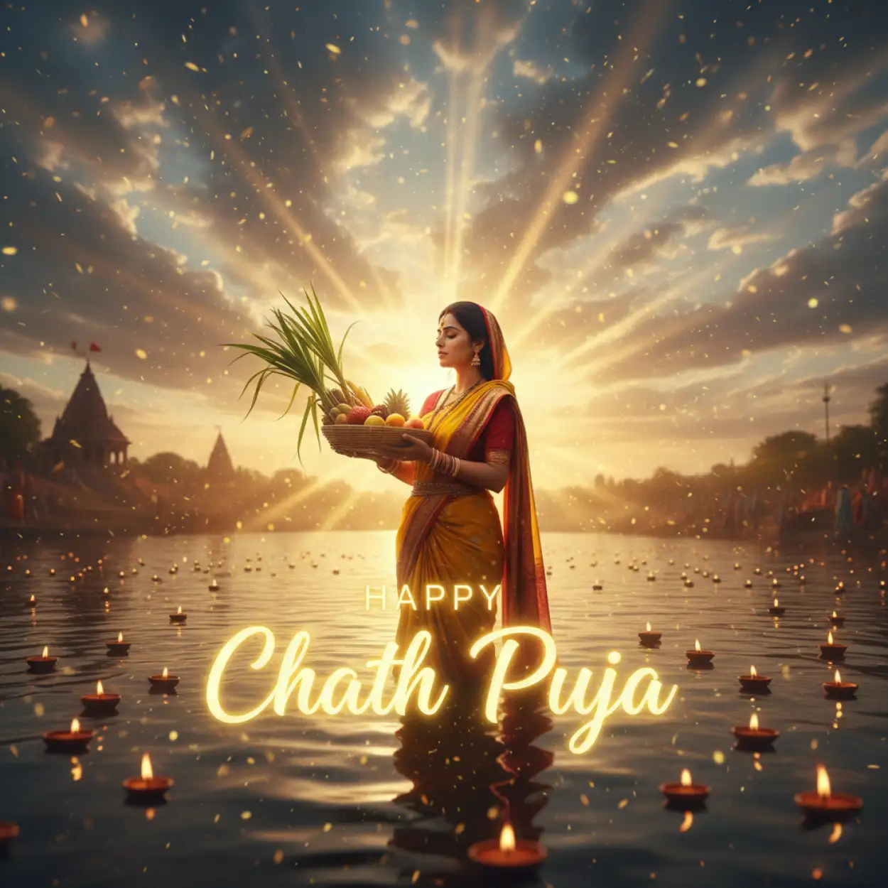 Free Download Happy Chhath Puja Wishes For Family - High Quality Happy Chhath Puja Image