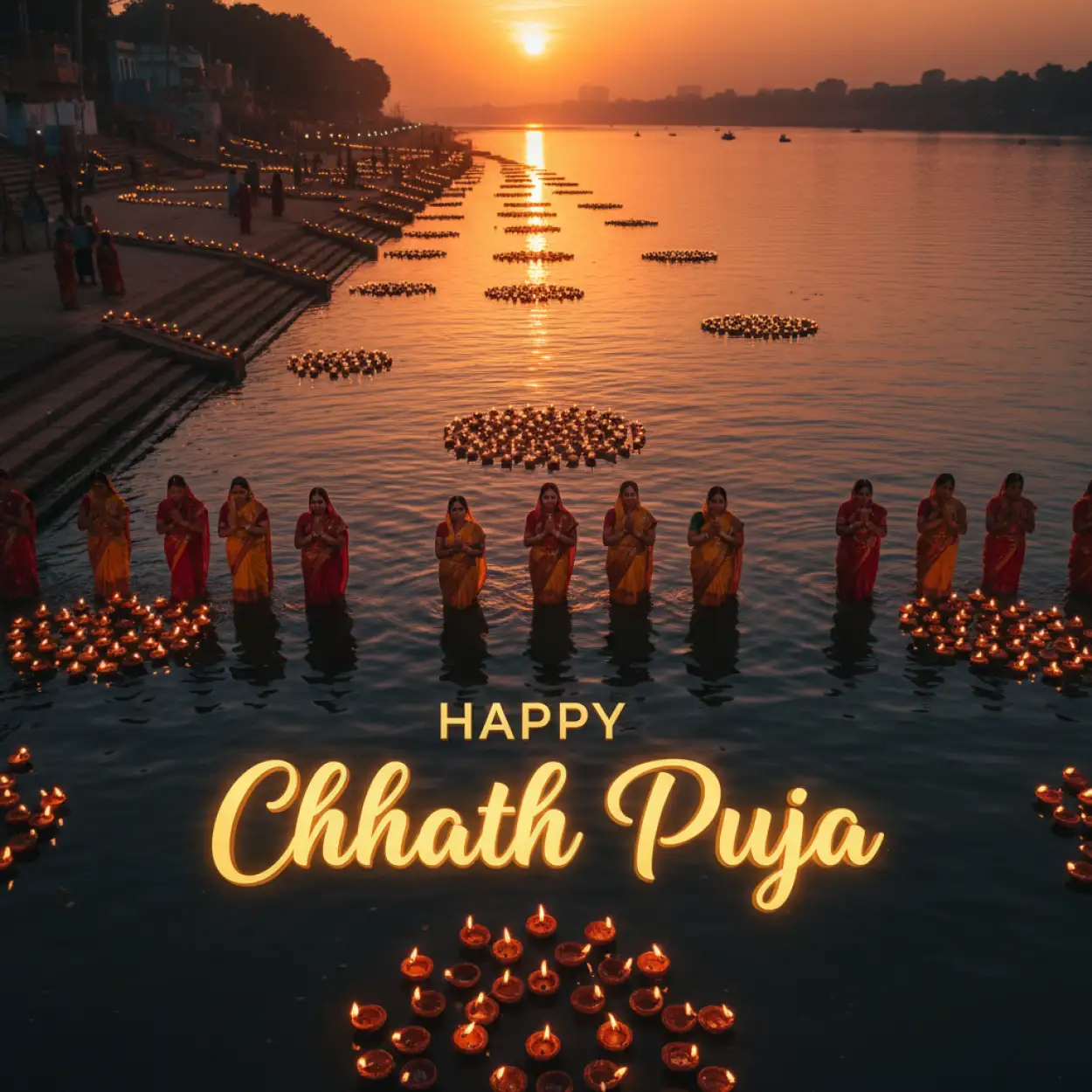 Free Download Happy Chhath Puja Wishes With Sun God Wallpaper - High Quality Happy Chhath Puja Image