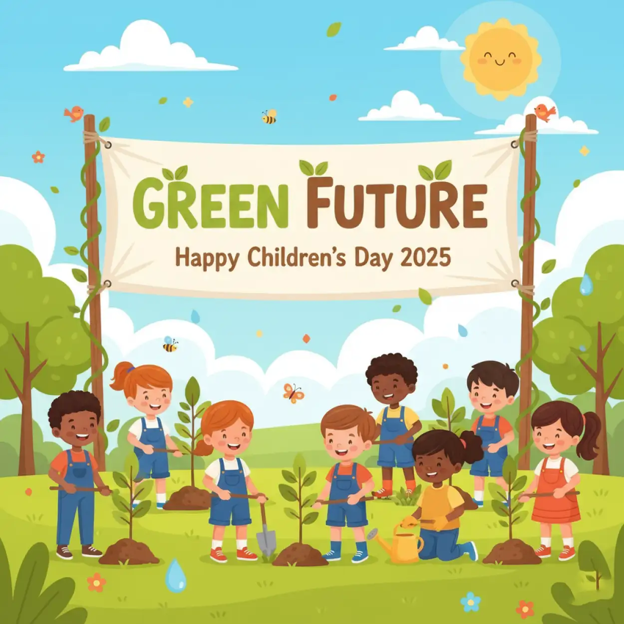 Free Download Happy Childrens Day 2025 Banner Background Free Download - High Quality Happy Childrens Day 2025 Background Image
