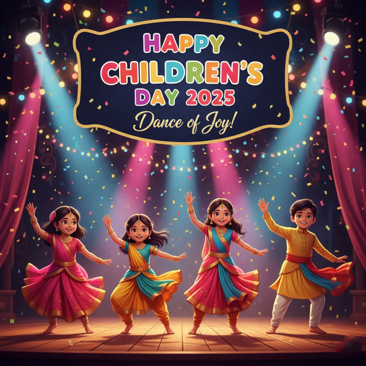 Free Download Happy Childrens Day 2025 Card Template Editable - High Quality Happy Childrens Day 2025 Image