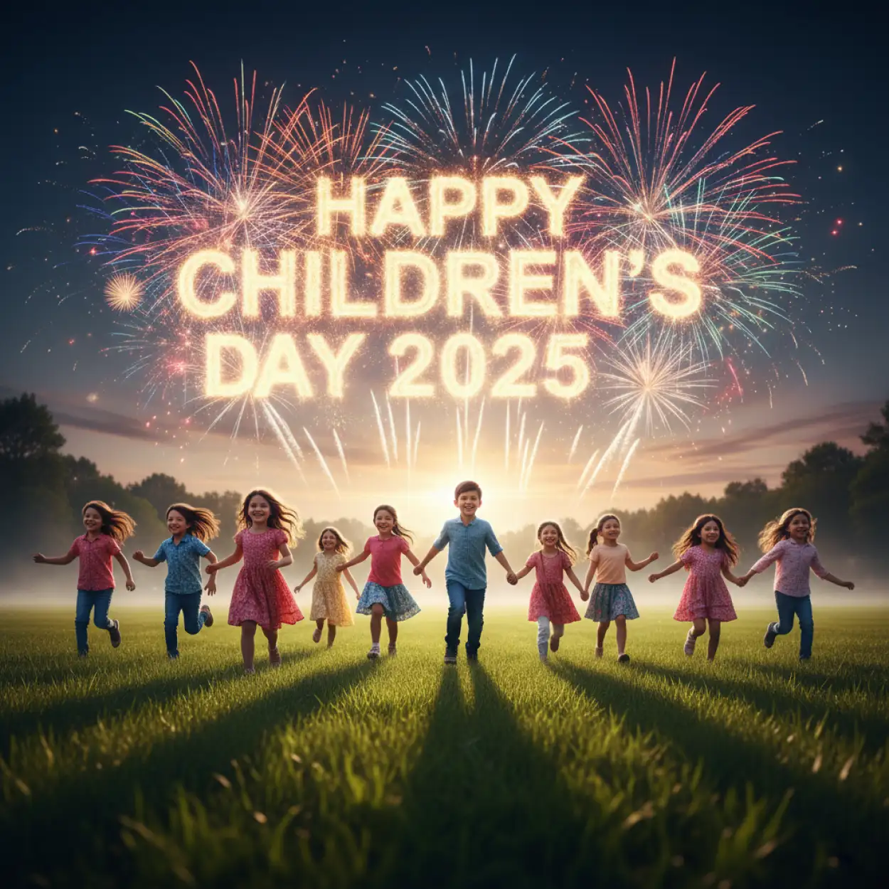 Free Download Happy Childrens Day 2025 Celebration Poster For School - High Quality Happy Childrens Day 2025 Image