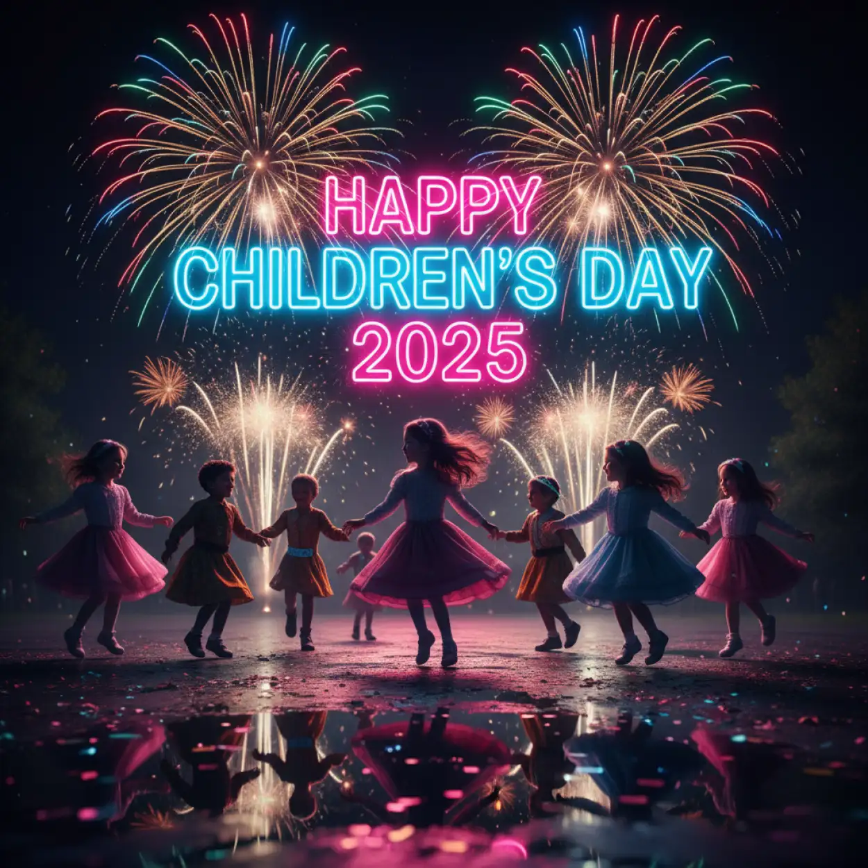 Free Download Happy Childrens Day 2025 Colorful Balloons Background - High Quality Happy Childrens Day 2025 Background Image