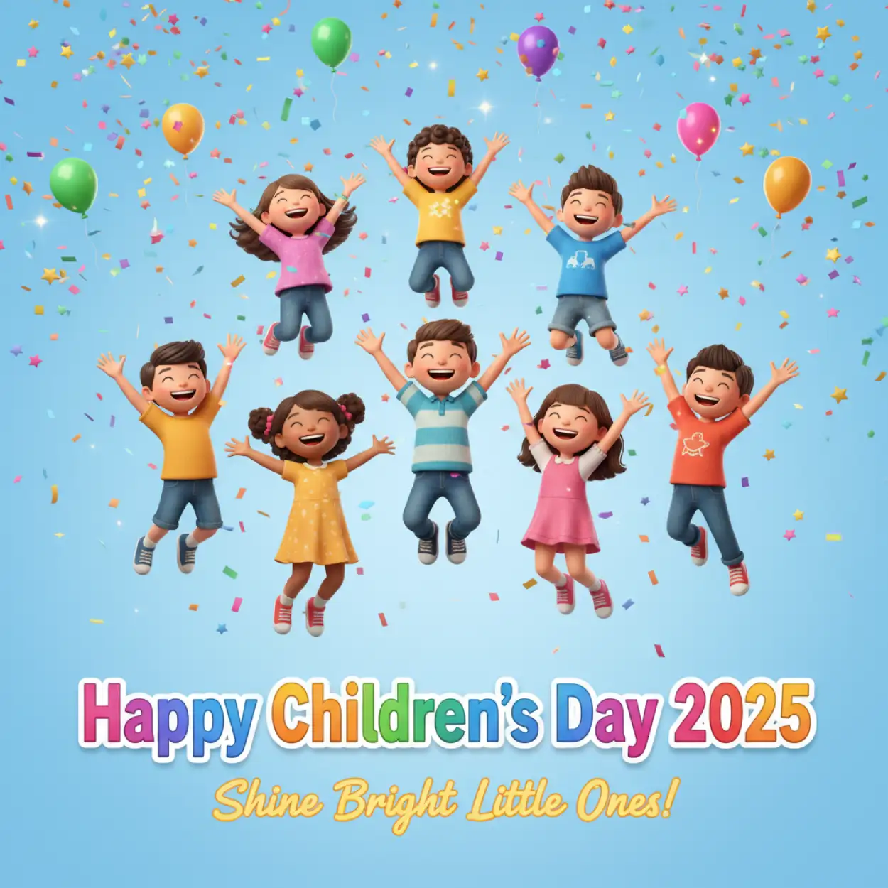 Free Download Happy Childrens Day 2025 Facebook Post With Captions - High Quality Happy Childrens Day 2025 Image