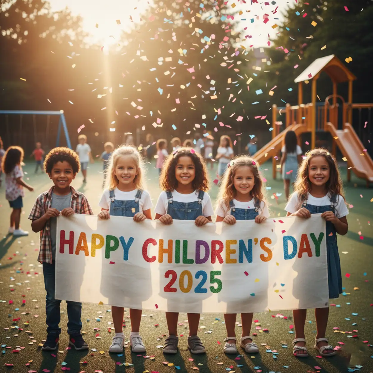 Free Download Happy Childrens Day 2025 Greeting Banner With Quote - High Quality Happy Childrens Day 2025 Image