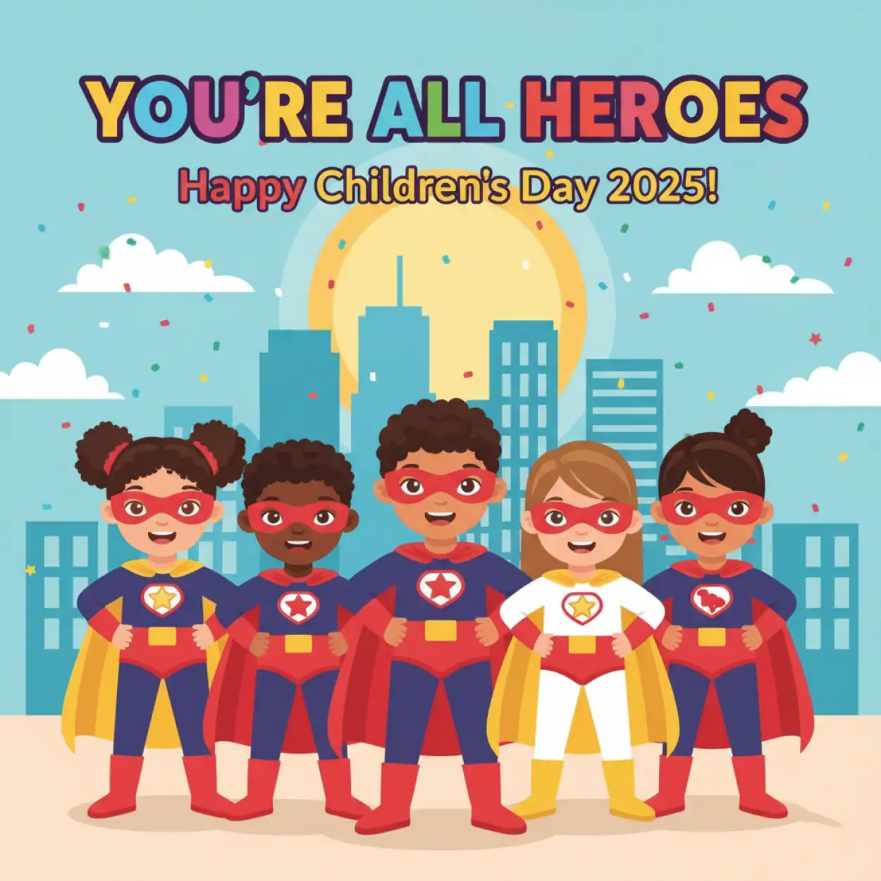 Free Download Happy Childrens Day 2025 Greeting Card Free Download - High Quality Happy Childrens Day 2025 Image