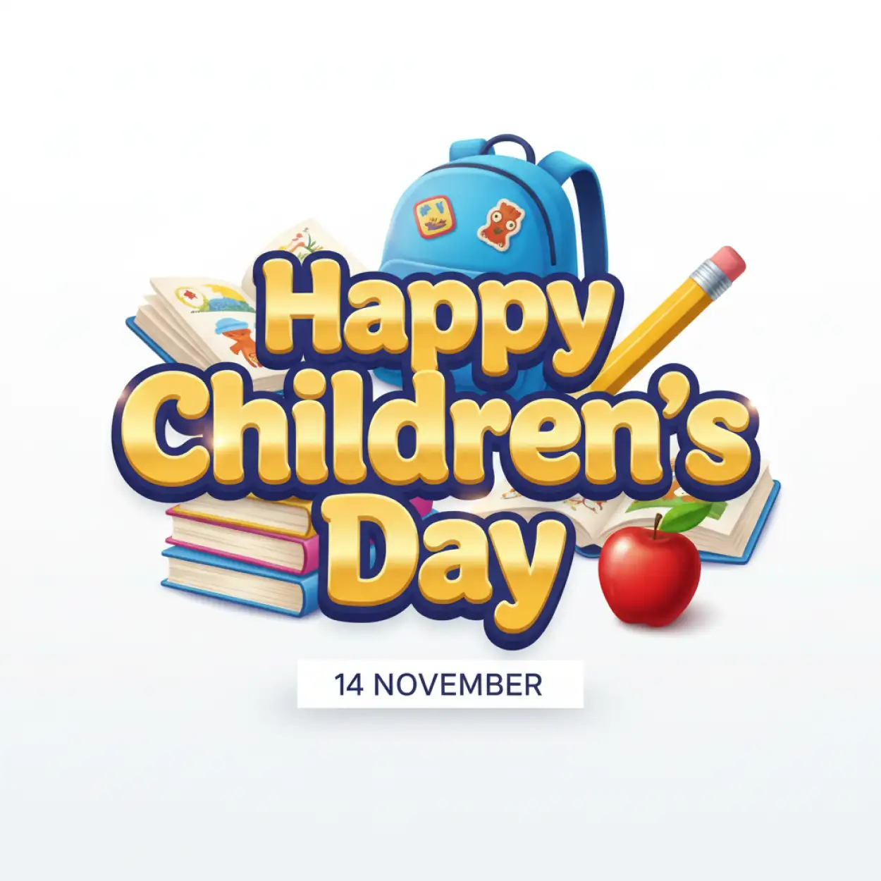 Free Download Happy Childrens Day 2025 Greeting Card - High Quality Happy Childrens Day Background