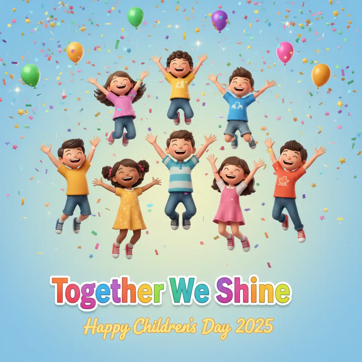 Free Download Happy Childrens Day 2025 Illustration For Kids - High Quality Happy Childrens Day 2025 Image
