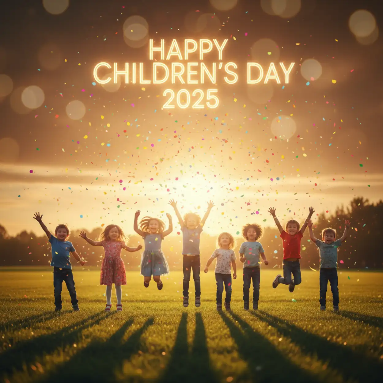 Free Download Happy Childrens Day 2025 Joyful Kids Dancing Image - High Quality Happy Childrens Day 2025 Image