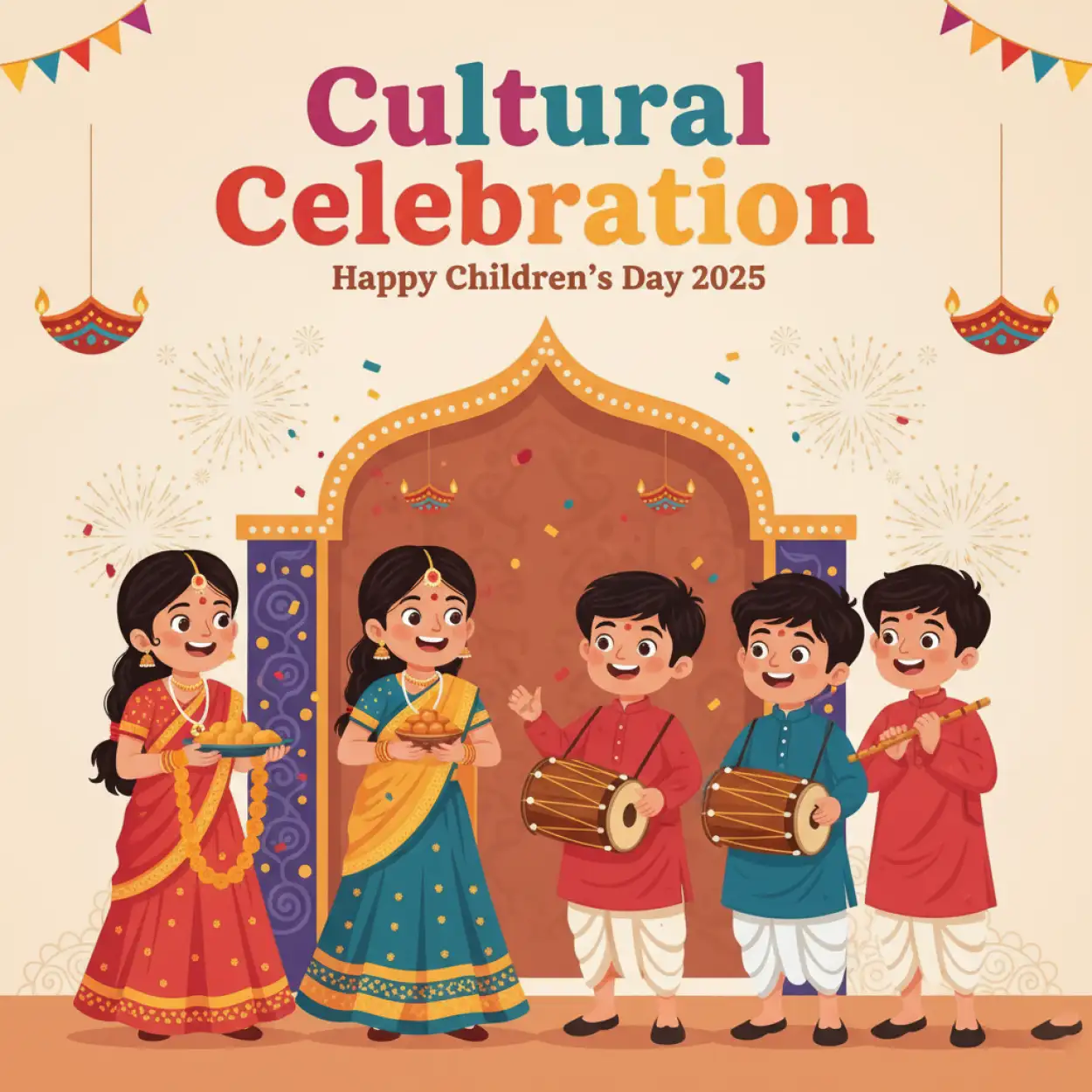 Free Download Happy Childrens Day 2025 Poster Making Competition Theme - High Quality Happy Childrens Day 2025 Image