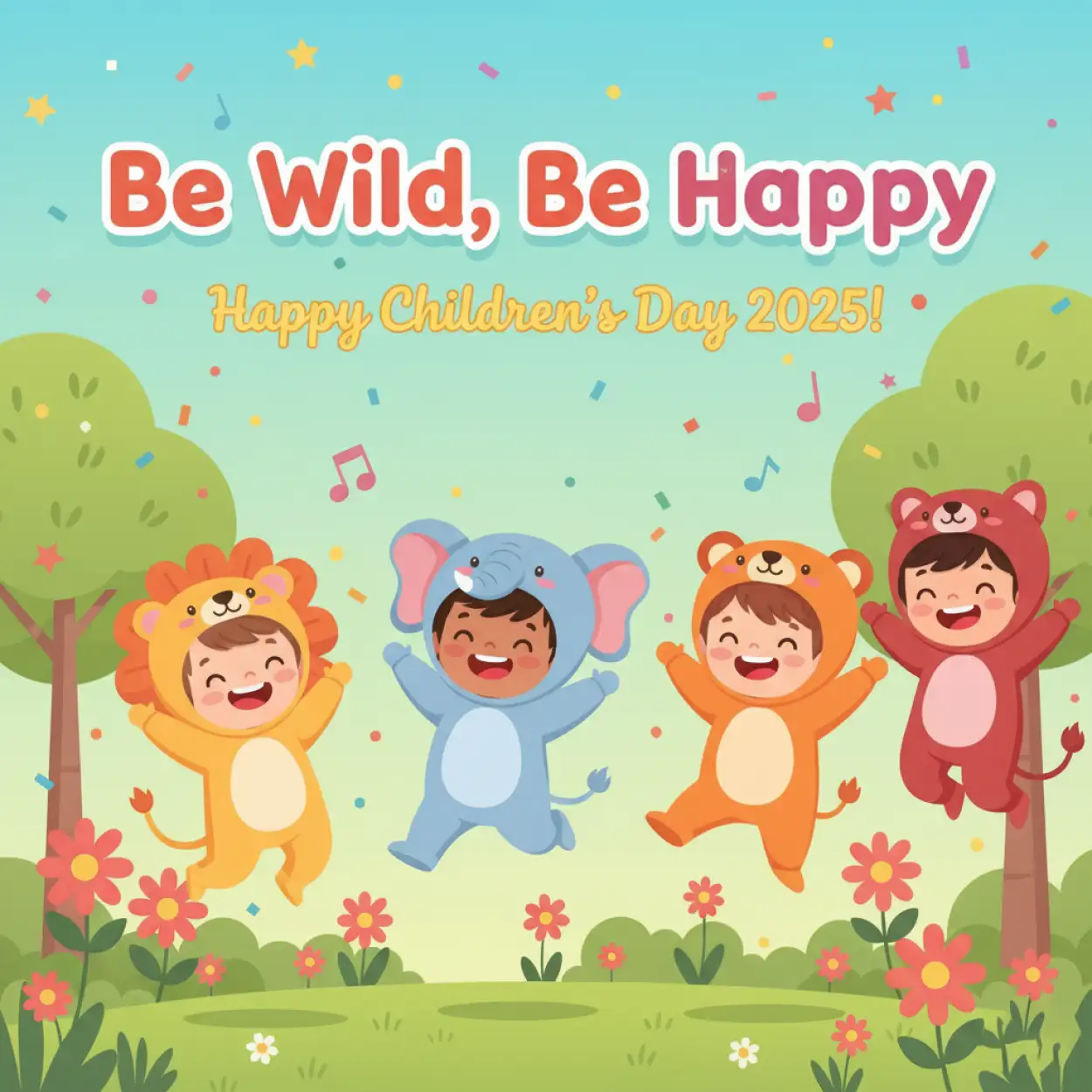 Free Download Happy Childrens Day 2025 Poster With Slogan - High Quality Happy Birthday Wishes To A Sister Background