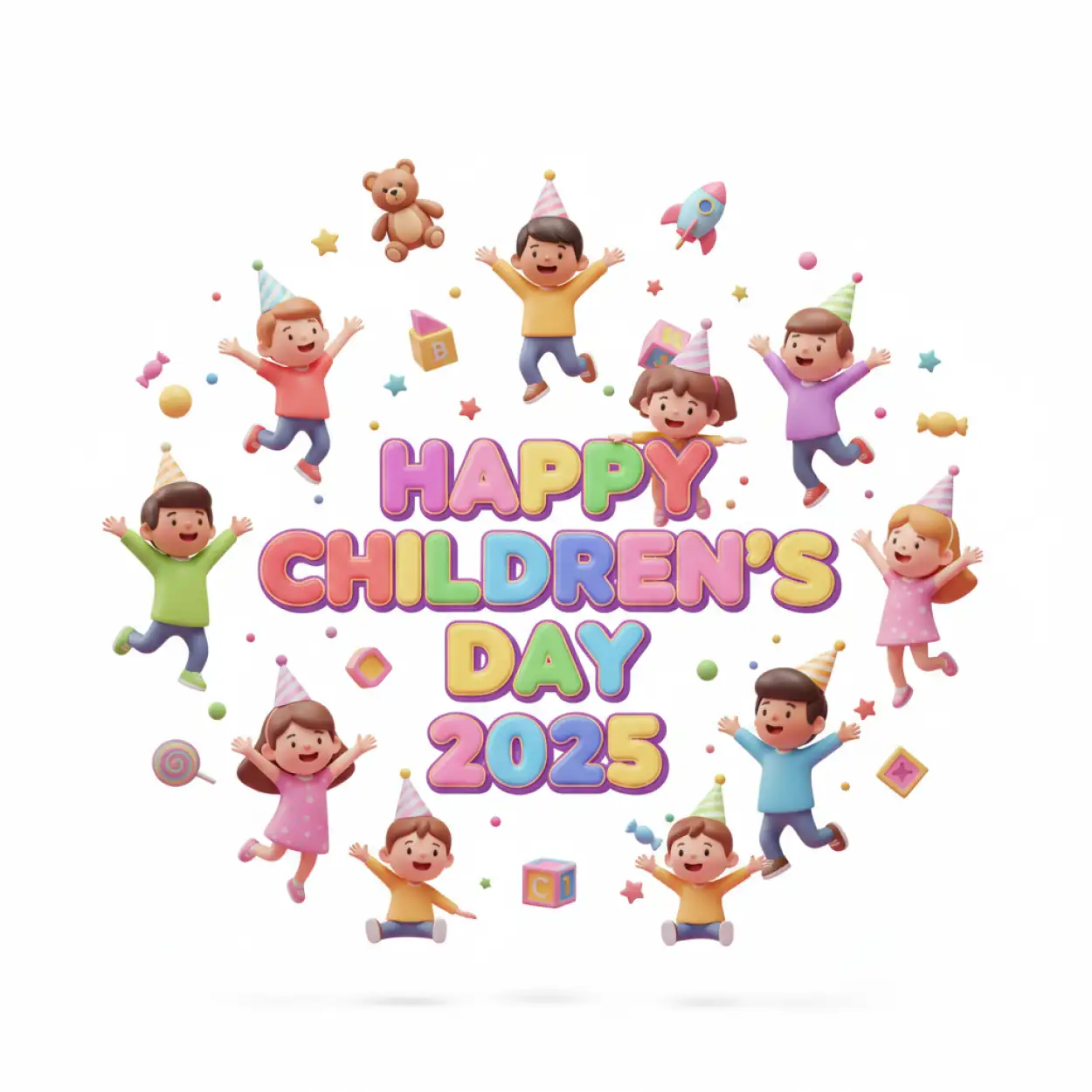 Free Download Happy Childrens Day 2025 Short Lines In English For Cards - High Quality Happy Childrens Day 2025 Image