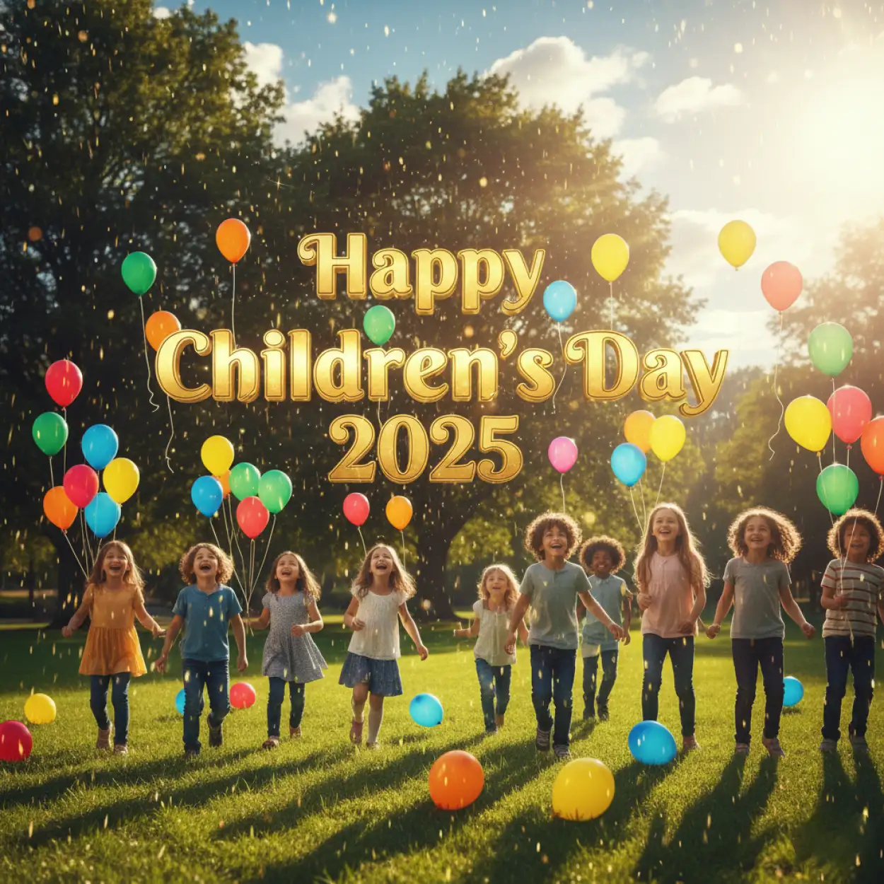 Free Download Happy Childrens Day 2025 Slogan Poster Png - High Quality Happy Childrens Day 2025 Transparent PNG