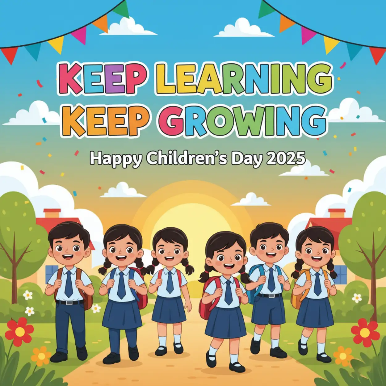 Free Download Happy Childrens Day 2025 Vector Poster Free Download - High Quality Happy Childrens Day 2025 Image