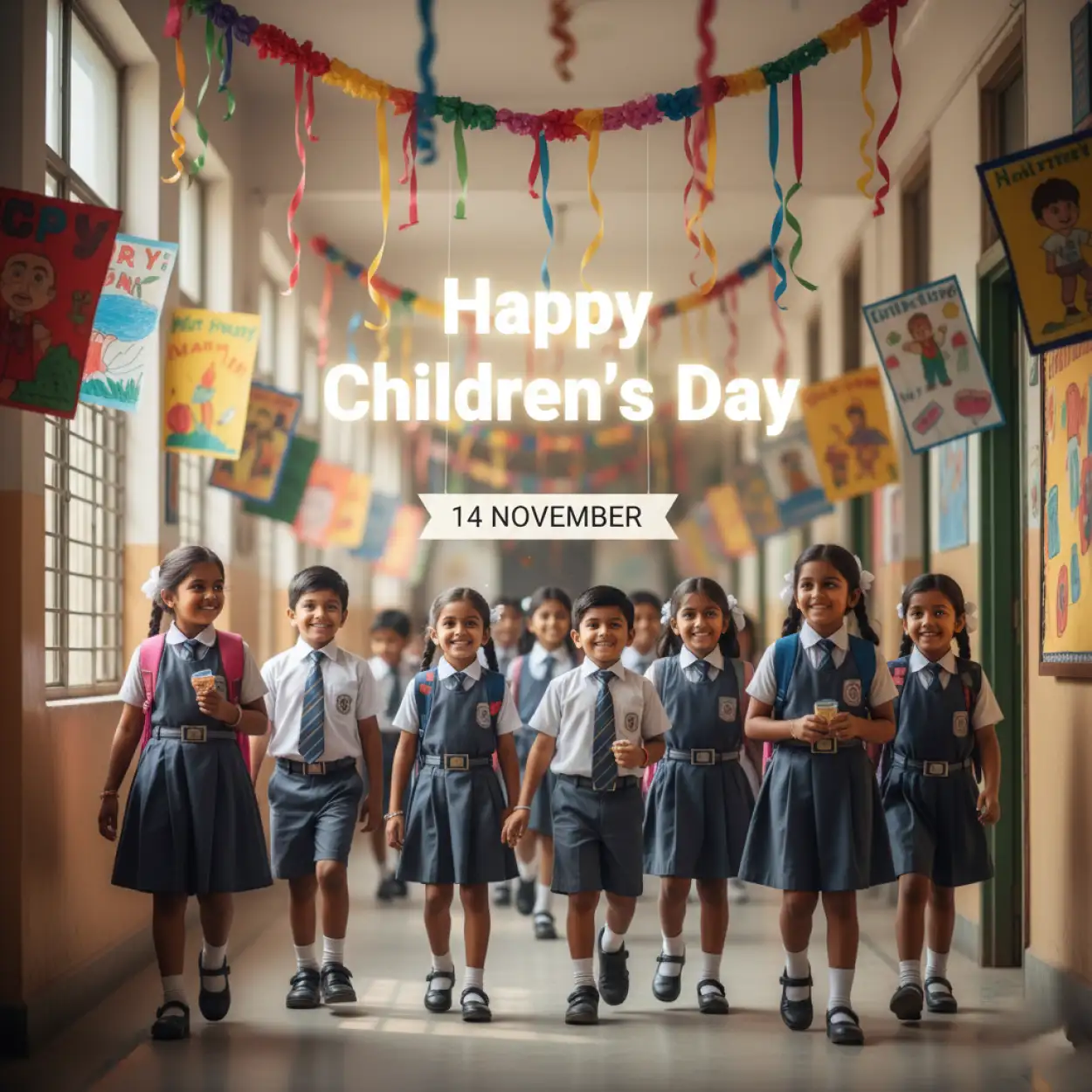 Free Download Happy Childrens Day Banner For School Wall - High Quality Happy Childrens Day Background