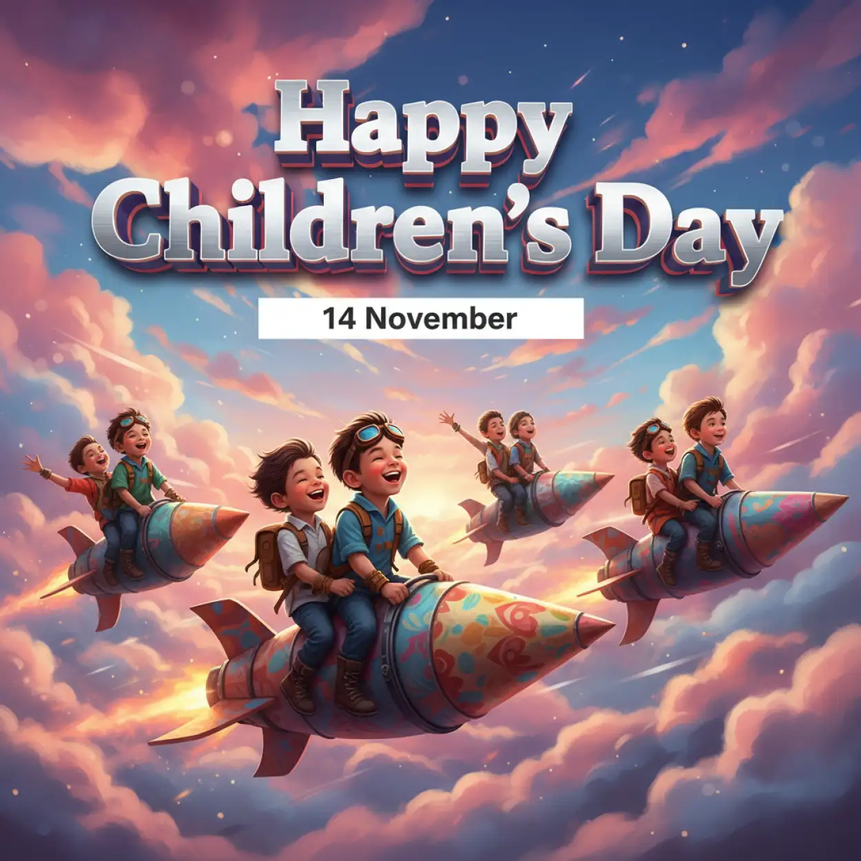 Free Download Happy Childrens Day Poster Making Idea For Students Competition - High Quality Happy Childrens Day Background