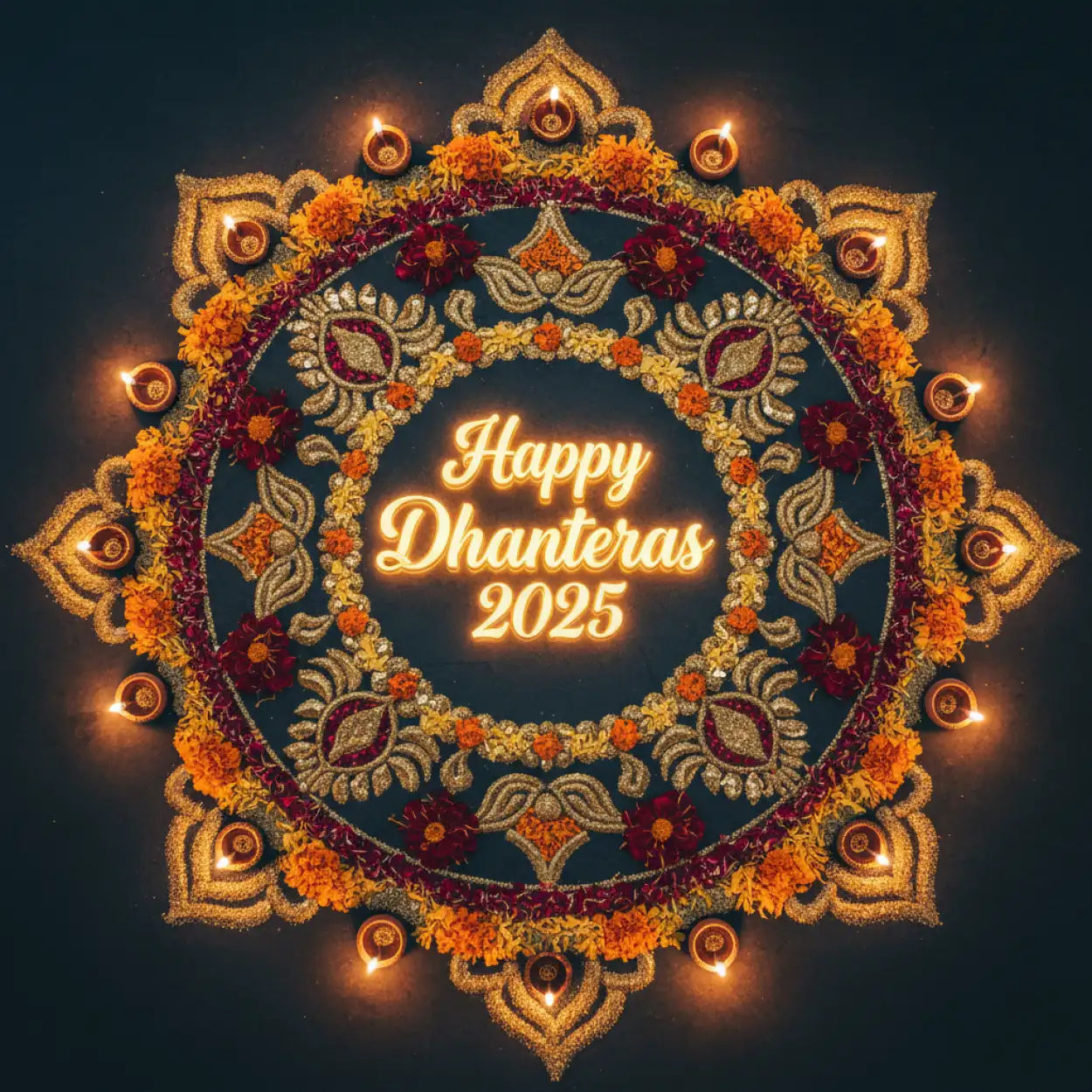 Free Download Happy Dhanteras 2025 Image With Your Name Edit Online - High Quality Happy Dhanteras 2025 Background