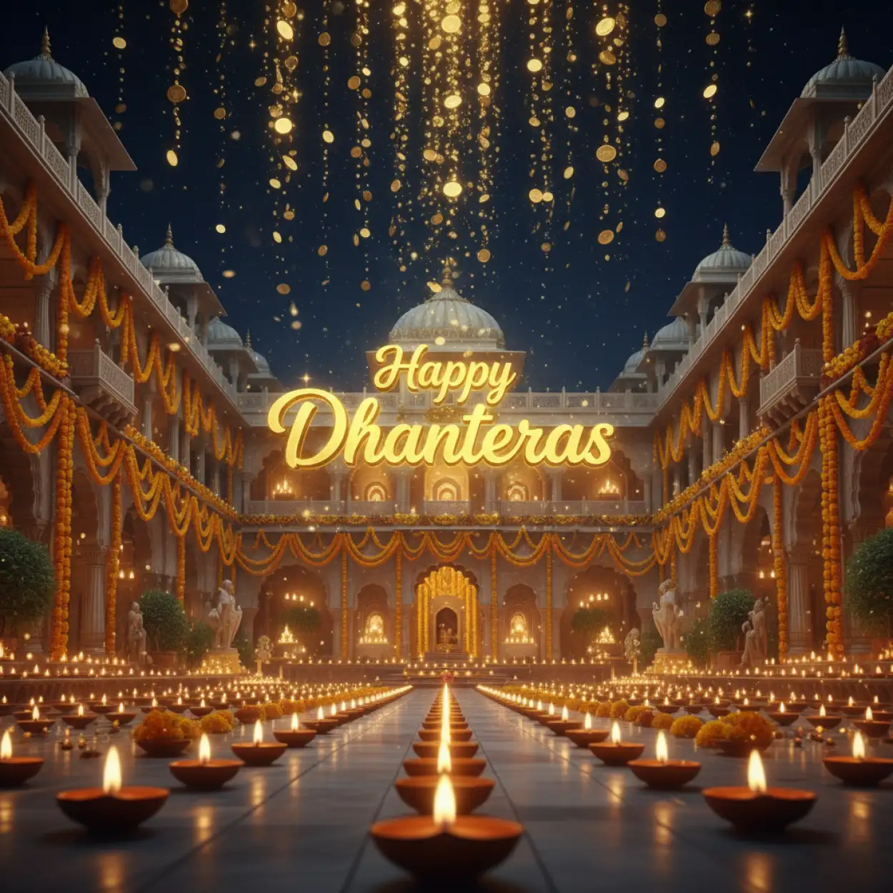 Free Download Happy Dhanteras Card Template Online Free - High Quality Happy Dhanteras Background