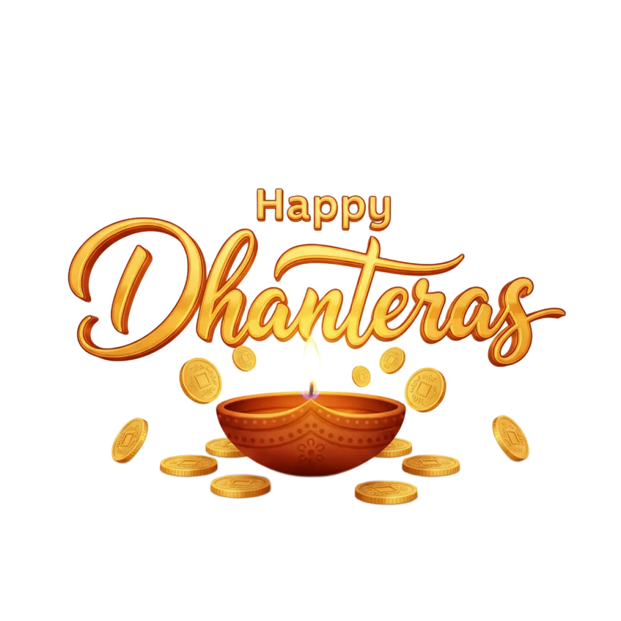 Happy Dhanteras Png With Gold Coin And Diya - Royalty Free Happy Dhanteras Png Image | Pngmagic Free Download Happy Dhanteras Png With Gold Coin And Diya - High Quality Happy Dhanteras Png PNG Image