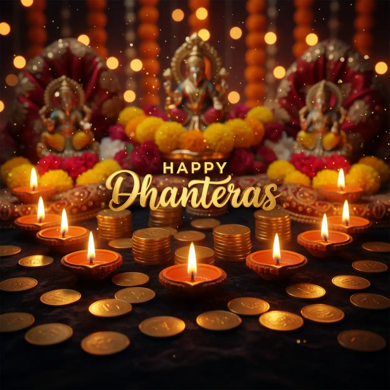Happy Dhanteras Wishes With Goddess Lakshmi And Kuber - Royalty Free Happy Dhanteras Image | Pngmagic Free Download Happy Dhanteras Wishes With Goddess Lakshmi And Kuber - High Quality Happy Dhanteras Background