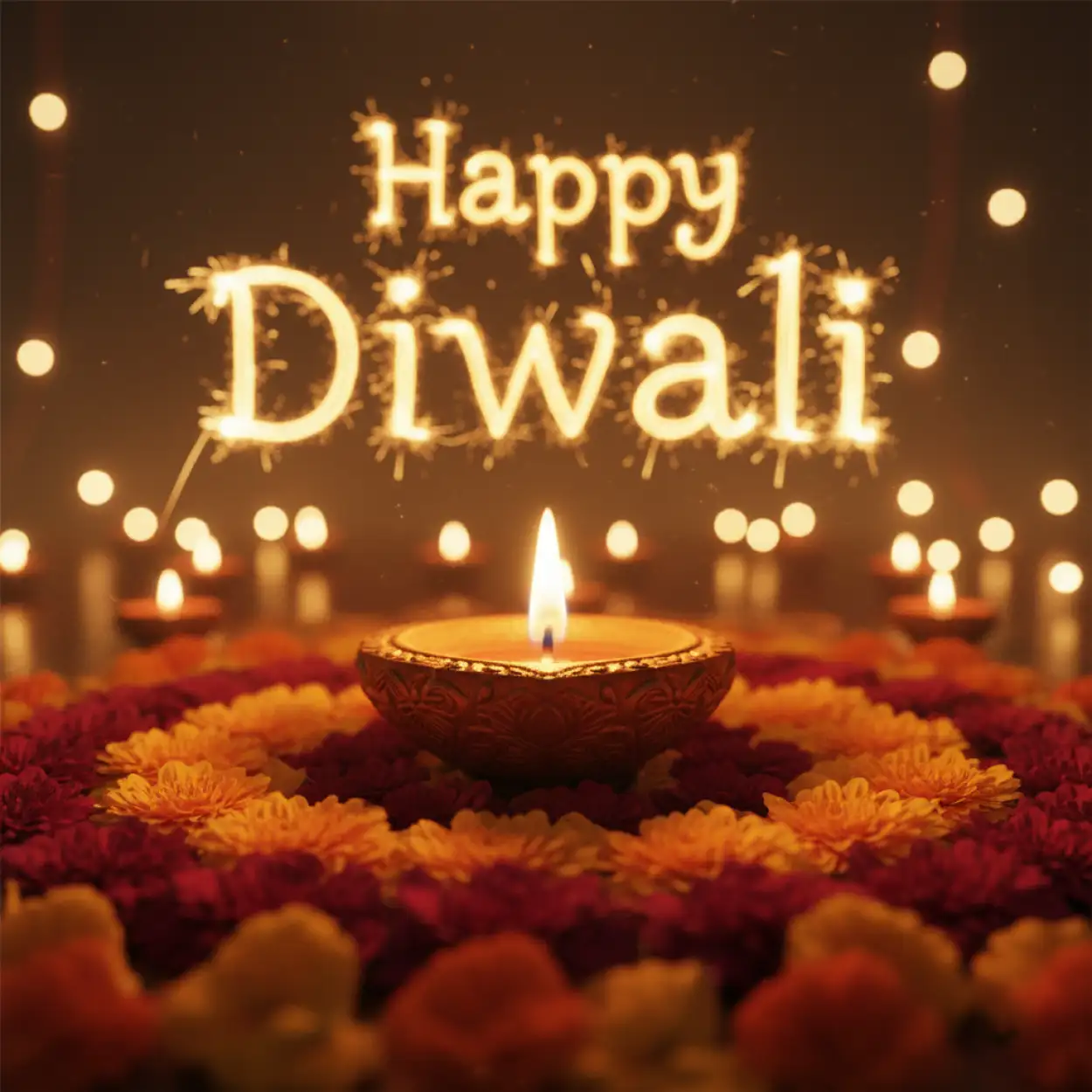 Happy Diwali Festival Image With Rangoli Design And Flower Decoration - Royalty Free Happy Diwali Image | Pngmagic Free Download Happy Diwali Festival Image With Rangoli Design And Flower Decoration - High Quality Happy Diwali Background