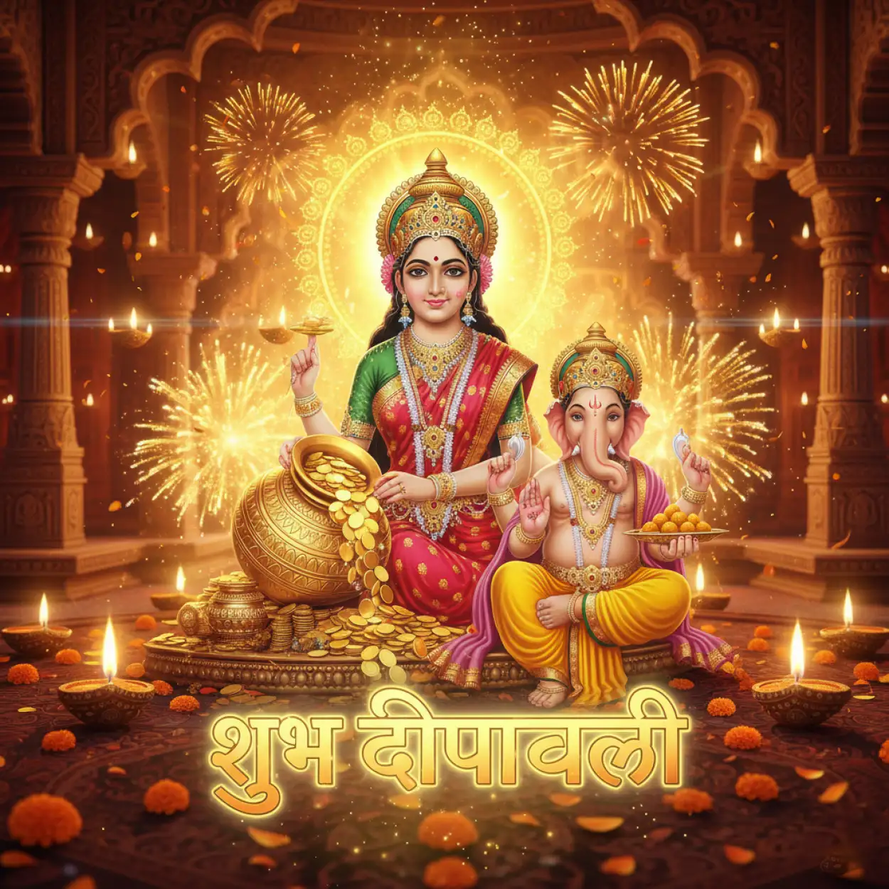 Happy Diwali Festival Images With Goddess Lakshmi - Royalty Free Happy Diwali With Lakshmi Image | Pngmagic Free Download Happy Diwali Festival Images With Goddess Lakshmi - High Quality Happy Diwali With Lakshmi Background